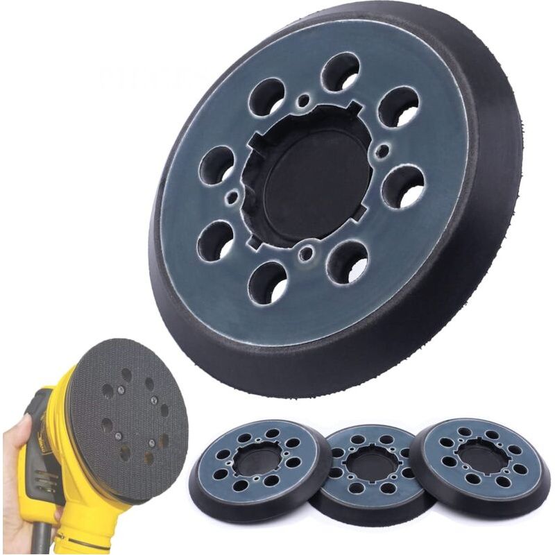 Satz Von 4 Ersatz-schleifpads Mit Klettverschluss Und 8 Löchern, 5 Zoll, Für Dewalt Dwe64233 Und N329079, Kompatibel Mit Dwe6423/6423k