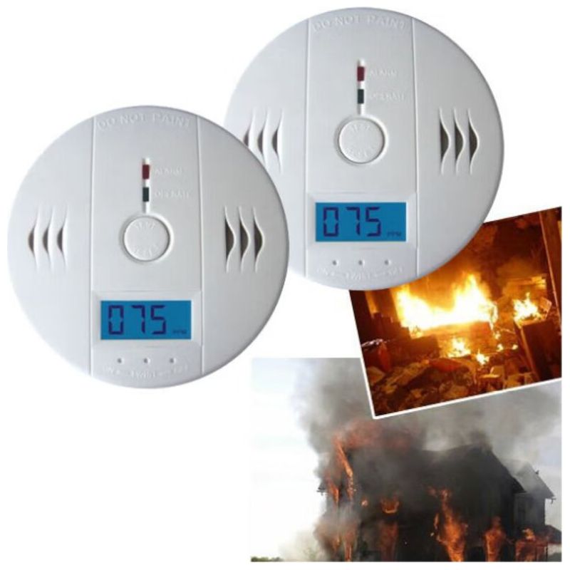 2er-pack Co-gasmelder, Co-detektoren, Kohlenmonoxid-melder Mit Lcd-display