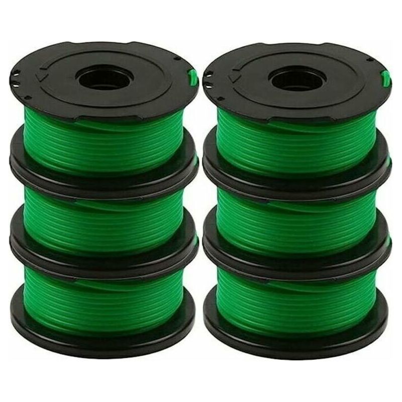 Ulisem – 6er-pack Spulen Mit 6 M Faden Für Rasentrimmer – Kompatibel Mit Black & Decker Gl7033 Gl8033 Gl9035 – Langlebiges Material Für Präzises Schneiden