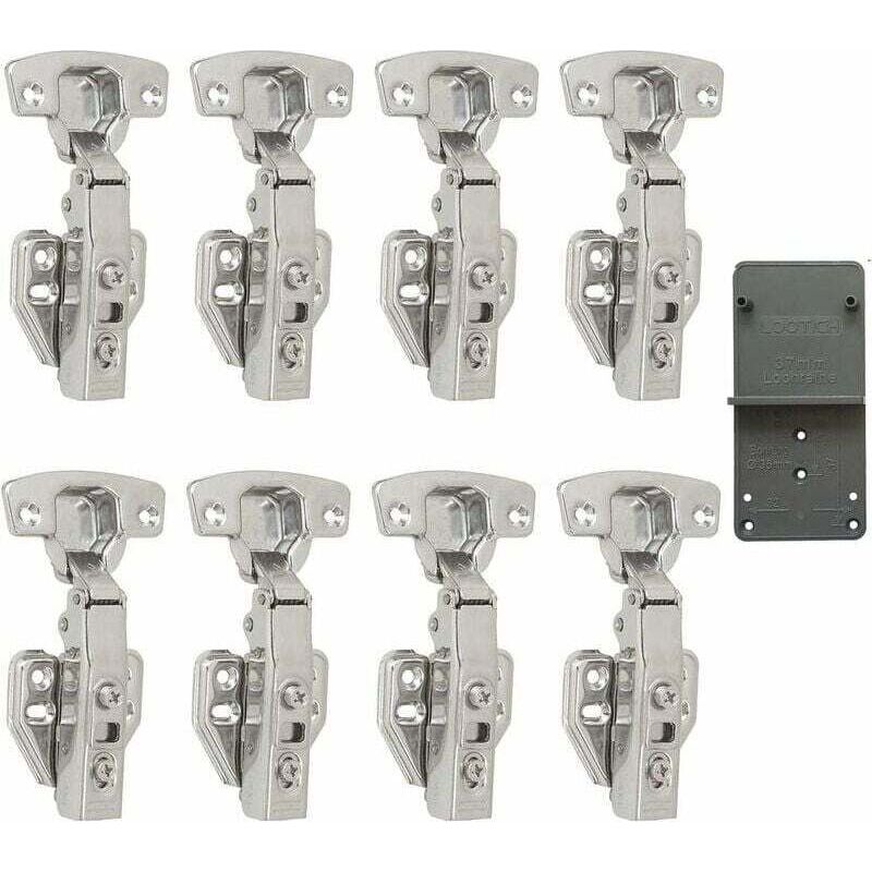 Vollüberdeckende 110-grad-scharniere Mit Integriertem Dämpfer Und Automatischem Schließmechanismus Für Küchenschranktüren, 8er-pack - Rapanda