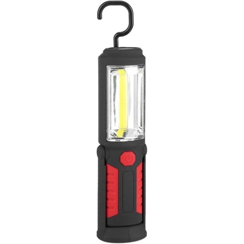 Wiederaufladbare Usb-led-taschenlampe Mit Magnet, 500 Lm, 3 W Led-lampe Für Auto, Garage, Werkstatt, Camping Und Heimwerken (rot)