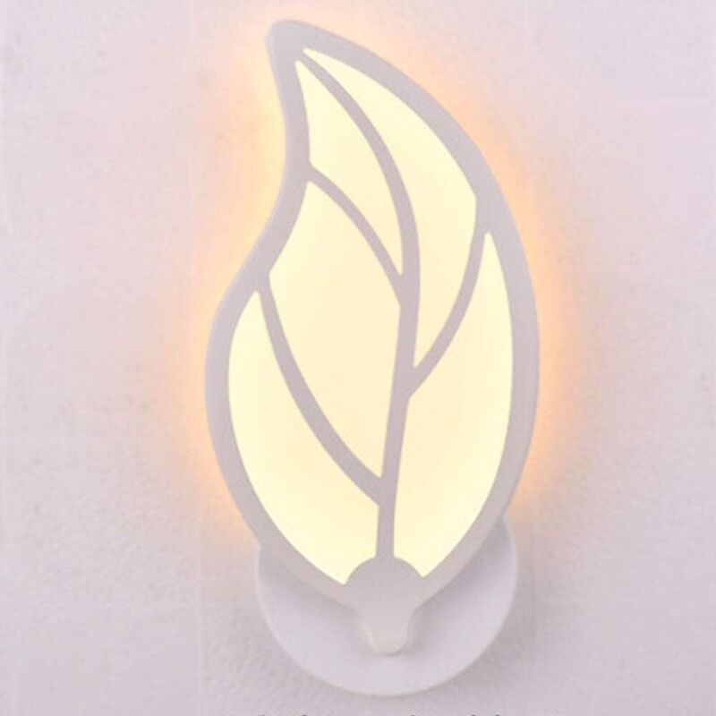 Moderne 12w Led Wandleuchte In Blattform, Innenwandleuchte Zur Dekoration Für Kinderzimmer, Flur Und Wohnzimmer, Warmweiß