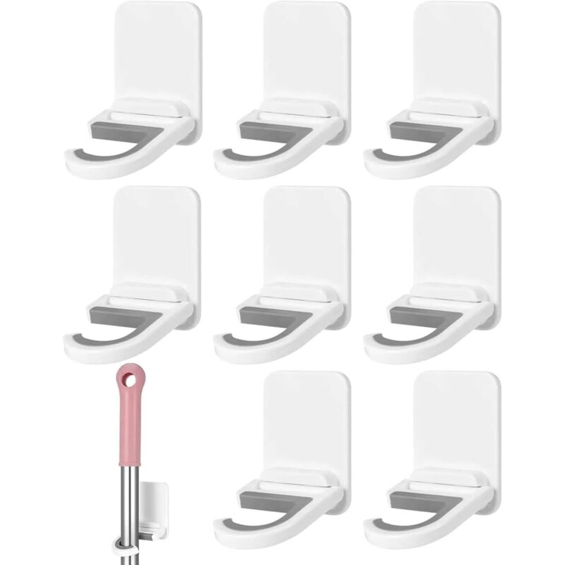 8-teiliger Wandhalter Für Besen Und Stielreiniger – Optimale Aufbewahrung Und Ordnung Für Ihre Besen, Ohne Bohren