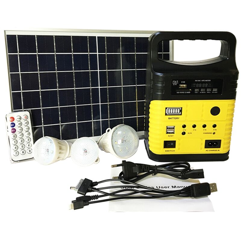 Tragbarer Solar-generator Mit Beleuchtungsfunktion, 7500mah Akku Mit Mp3 Und Bluetooth