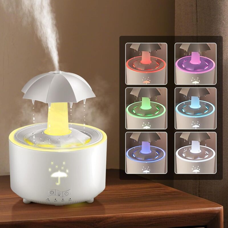 Luftbefeuchter, Luftbefeuchter Für Das Schlafzimmer Mit Fernbedienung Und Automatischer Abschaltung, 7-farben-led-aromatherapie-diffusor Für Schlafzimmer Und Wohnzimmer