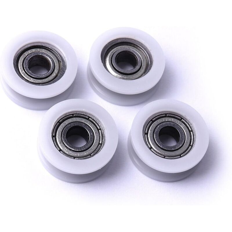 Nylon-laufräder Mit Rillen, Für Eckpfosten Von Schiebetoren, Schubladen, 23,9 X 5,9