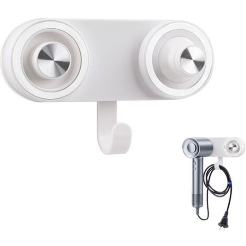 Haartrocknerhalter, Wandmontierter Magnetischer Halter Für Hochgeschwindigkeits-haartrockner, Haartrockner-aufhänger-organizer, Trockenstütze Mit Magnetischem Aufsatz, Für Badezimmer Und Hotels (weiß)