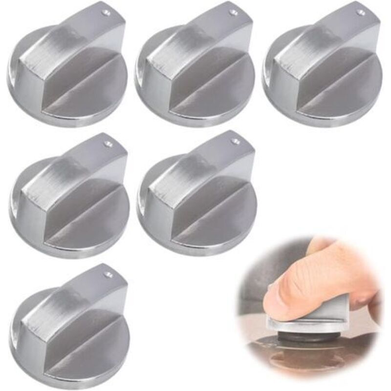 6er-set Herdplattenknöpfe, 6-mm-küchenknöpfe, Backofenknöpfe, Bedienknöpfe Für Gasherd, Metallknöpfe Für Gaskochfeld