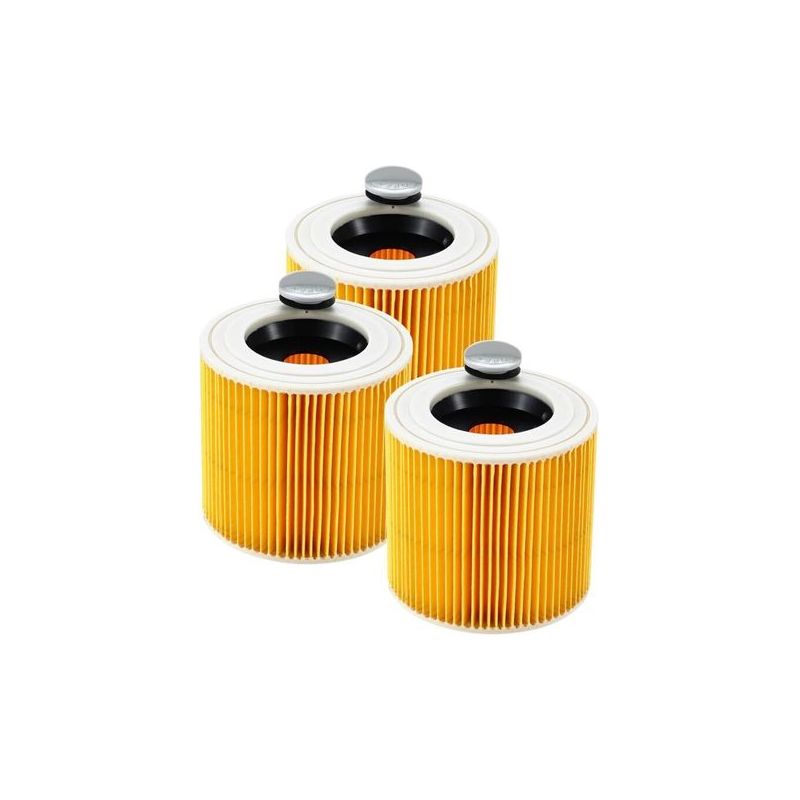 Patronenfilter, 3x Staubsaugerfilter Für Kärcher, Staubsauger Für Kärcher Wd3 Premium, Wd2, Filter Wd3, Mv3, Mv2 Se4001 Se4002, Ersatzfilter Für Kärcher Staubsauger 6.414-552.0/64145520