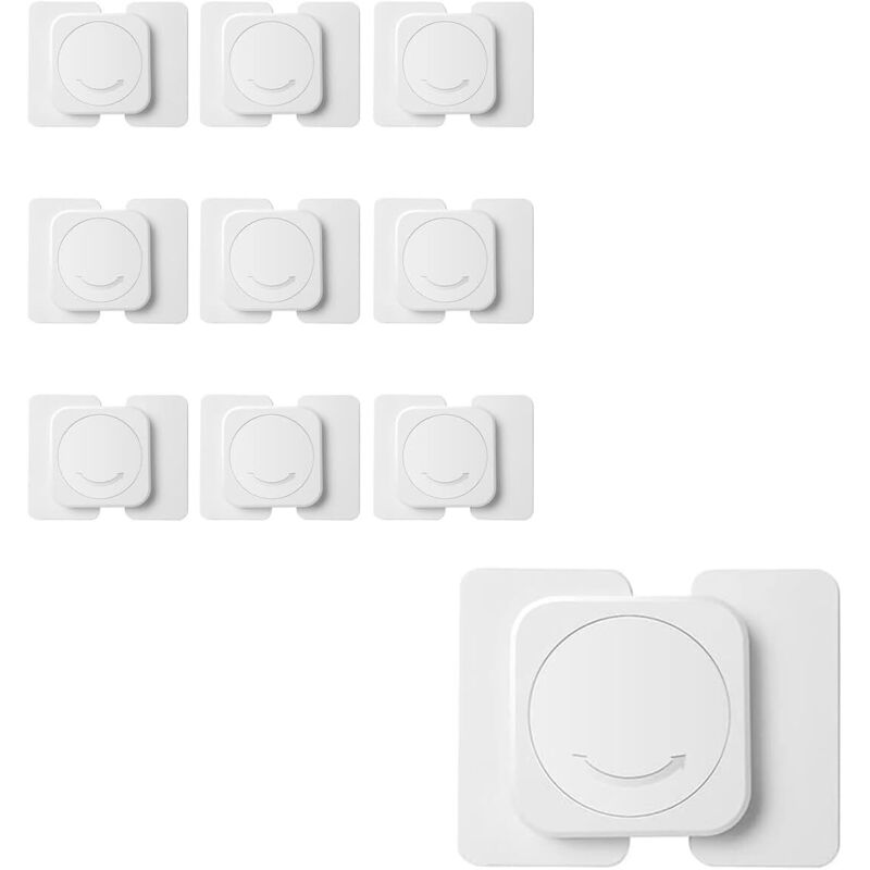 10er-pack Sicherheitsschlösser Für Schranktüren, Schubladen, Schränke, Kühlschränke Und Toiletten – Verstellbare Türstopper Und Weiße Sicherheitsverschlüsse Für Den Hausgebrauch