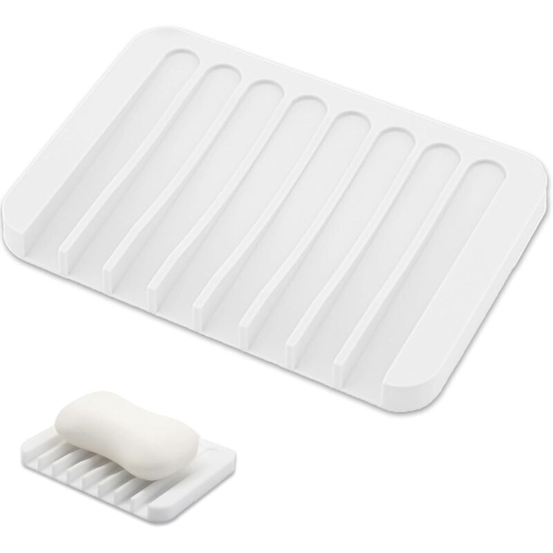 1 Stück Weißer Seifenspender, Seifenhalter, Badezimmer, Silikon-seifenhalter, Küchen-seifenhalter, Dusch-seifenhalter, Für Badezimmer Und Küche