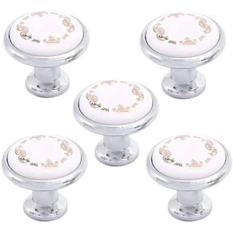 Keramikköpfe Vintage-schrankknöpfe, 5er-set Runde Innenknöpfe Und Griffe Mit 32 Mm Für Mädchen-schränke/kommoden/kinderzimmer-schränke/küchenschubladengriffe Mit Material