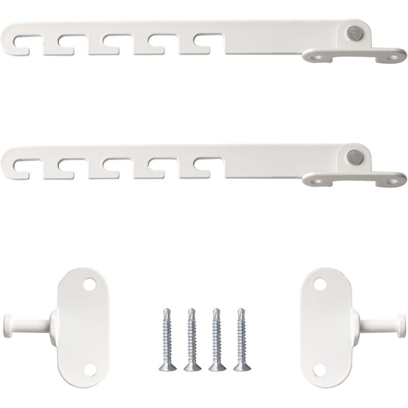 2 Stück 18 Cm Fensterbegrenzer Ohne Bohren, Fensteröffnungsstopper Und Türverriegelung Mit 4 Schrauben, Zur Einstellung Der Fensteröffnung (weiß)
