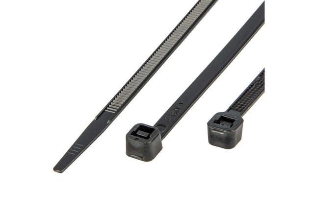 MASTERPROOF PROFESIONAL Kabelbinder Kabelbinder-Set 60-teilig, Nylon, schwarz, 2,5 mm x 100/150/200 mm