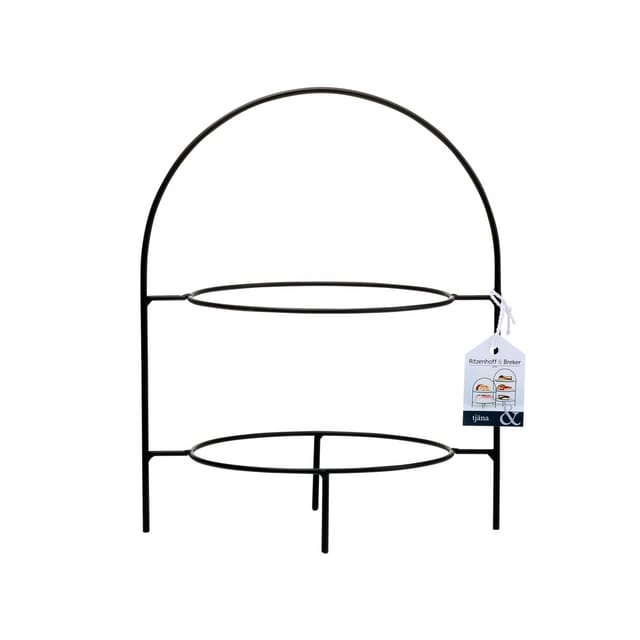 Ritzenhoff & Breker Etagere TJÄNA, Etagere 2tlg., H 28 cm, Schwarz, Metall, (1-tlg), Metall