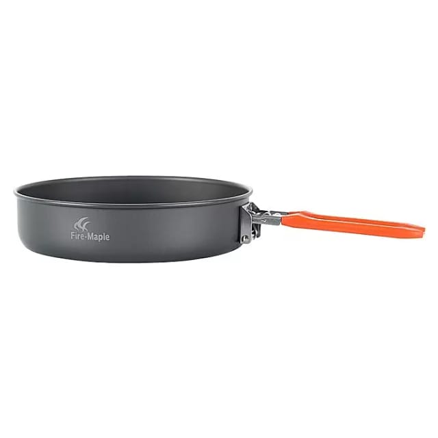 FireMaple Bratpfanne Feast FP Campingpfanne aus harteloxiertem Aluminium – 0,9 Liter, Aluminium (Campingpfanne, 1-tlg., Einzelne Campingpfanne), Antihaft-Beschichtung, faltbarer Griff, ultraleicht