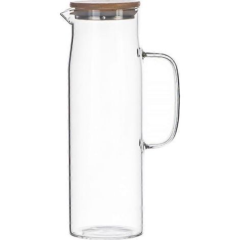 Große Glaskaraffe (1,2 L) – Glasflasche Für Kaltes Wasser – Fruchtsaftkaraffe – 24 X 10 Cm