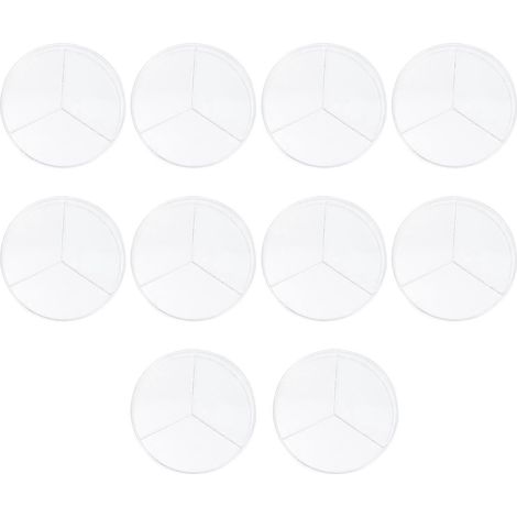 Set Mit 10 Transparenten, Dreiteiligen Petrischalen Für Den Laborgebrauch – 9 X 9 Cm – Transparent