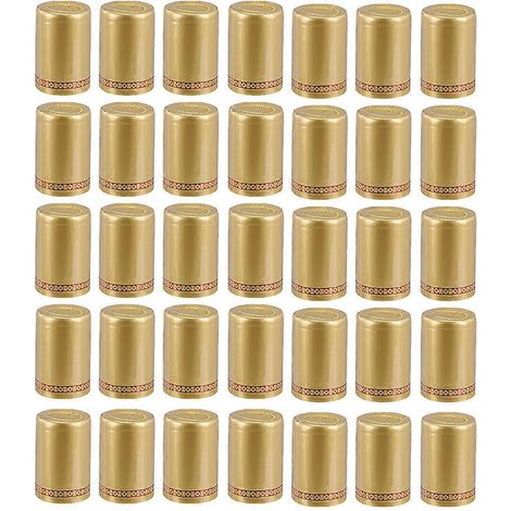 200 Schrumpfkapseln, 33 Mm, Für Rotweinflaschen. – 4,8 X 3,3 X 3,3 Cm – Gold