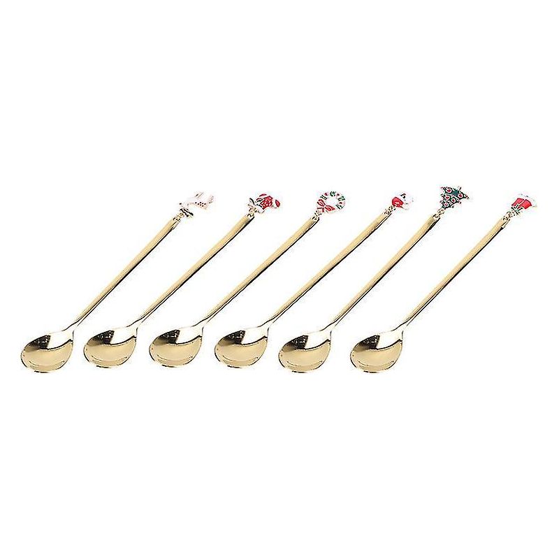 Set Mit 6 Weihnachtslöffeln Mit Anhänger