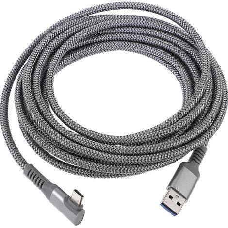 Vr-kabel Kompatibel Mit Oculus Link Usb-c, Steam Quest Typ-c 3.0 Vr (silber) – 5 M – Silber