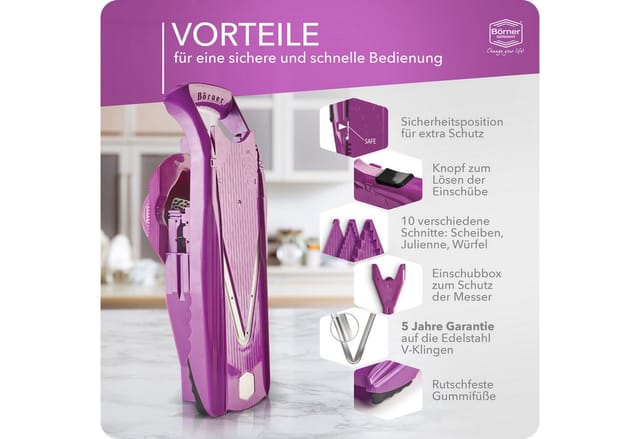 Börner Gemüsehobel Gemüsehobel V5 Powerline Plus Set