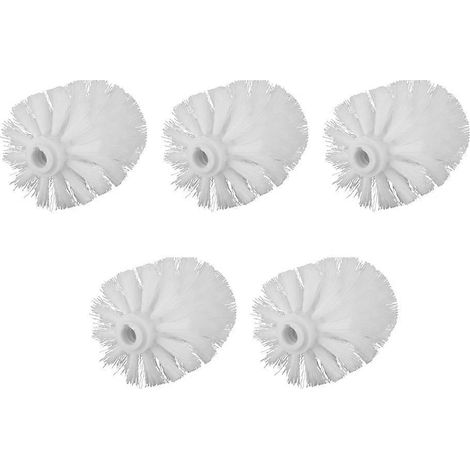 Set Mit 5 Runden Toilettenbürstenköpfen Aus Kunststoff, Ersatzköpfe Zur Reinigung Von Badezimmerbürsten (a1-weiß)-10x8cm-weiß