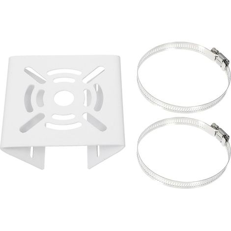 Halterung Für Überwachungskameras Aus Eisen, Ersatzhalterung Für Strommasten, Säulenstütze – 12 X 11,2 X 5,5 Cm – Weiß