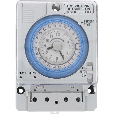 Präziser Mechanischer Timer, Tragbarer Und Robuster Zeitschalter Für Die Küche (weiß, 12 V Ac/dc) – 11 X 8,4 X 4 Cm – Weiß