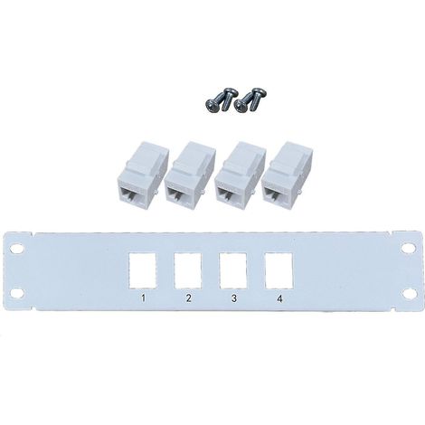Rackmontierbares Patchpanel Mit 4 Ungeschirmten Cat6-ports Und 4 Gigabit-ethernet-rj-45-ports