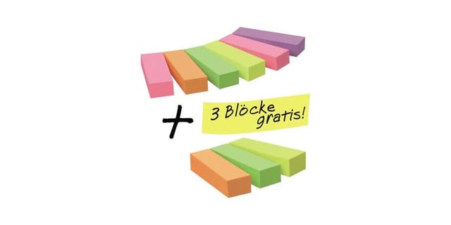 Post-it® Notizzettel Post-it Haftstreifen Page Marker Promoti Maße: 15 x 50 mm (B x H)
