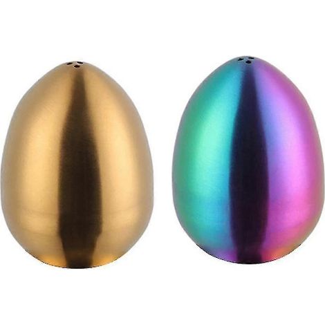 Gewürzdose Aus Edelstahl Für Eier, Salz- Und Pfefferstreuer Mit Drei Löchern – 26-gold Magic Color