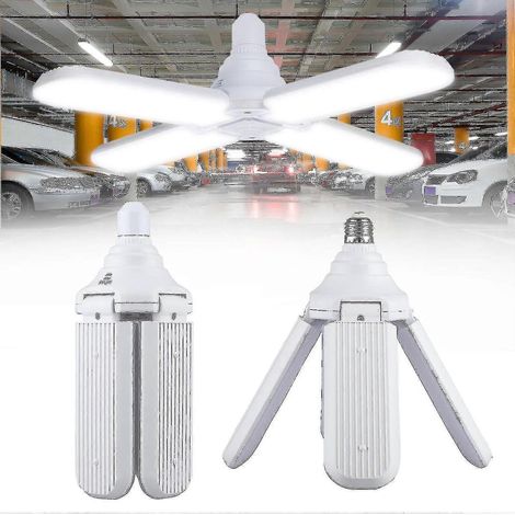 45-w-led-garagenbeleuchtung, Tageslichtweiße Led-beleuchtung, 3-teilige Flexible Paneele, Garagendeckenleuchte
