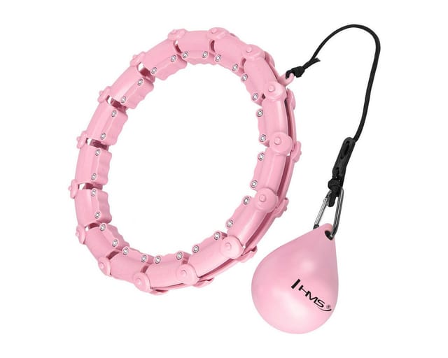 HMS Hula-Hoop-Reifen Plus Size Hula Hoop mit Gewicht Kugel Fitnessgerät Sportgerät, MIT MASSAGEPUNKTEN UND SCHWERKRAFTBALL bis 120cm Taille