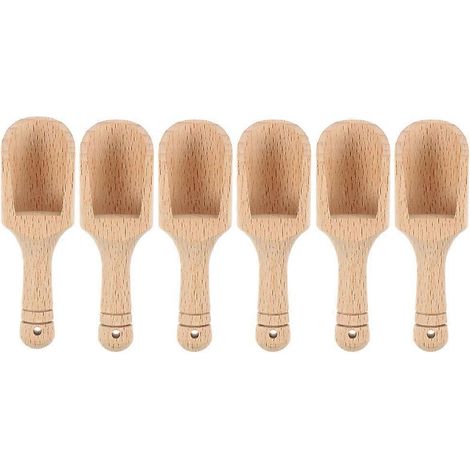 6-teiliges Messlöffel-set Für Tee, Kaffee Und Milchpulver Aus Holz. – 8 X 2,5 Cm