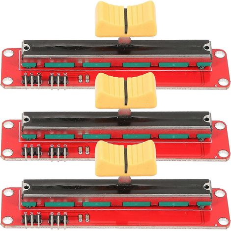 Set Mit 3 Ersatz-schiebepotentiometern (10 Kω) Für Elektronikbausteine – 9 X 2 Cm – Rot