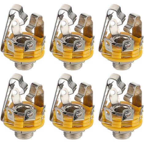 Set Mit 6 X 6,35-mm-stereo-klinkensteckern Für E-gitarren – 3 X 2 X 2 Cm – Orange