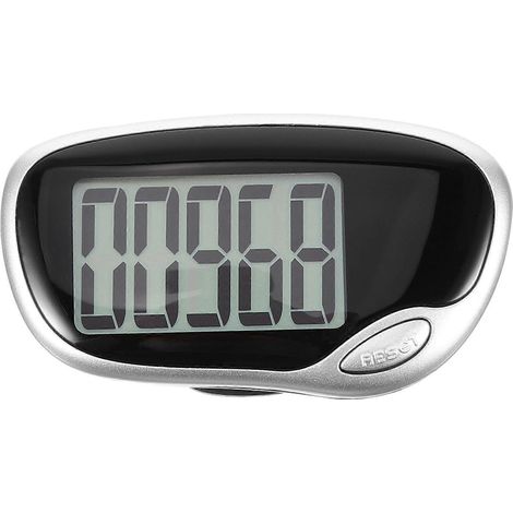 Kreativer Und Tragbarer Schrittzähler, Professioneller Pedometer, Schrittzähler Zum Laufen Und Gehen – 7,3 X 4 Cm – Schwarz