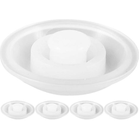 Set Mit 5 Auslaufsicheren Silikon-flaschenverschlüssen – 2,50 X 2,50 X 0,70 Cm – Weiß