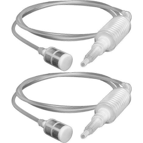 Set Bestehend Aus 2 Ölförderschläuchen, Saugpumpen, Benzin- Und Wasserförderschlauch Mit Filter. – 190,00 X 2,50 X 2,50 Cm – Weiß