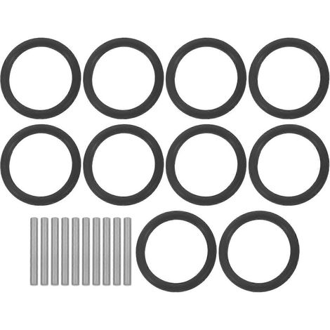 Set Mit 10 Schlagschrauber-steckschlüsseln Inklusive Ersatzgummiringen Und -stiften – 3,00 X 3,00 X 0,20 Cm