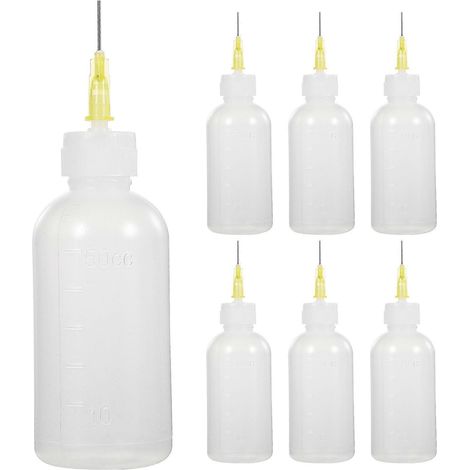 Set Mit 6 Mehrzweck-präzisions-tropfflaschen Mit Nadelspitze Für Flüssigkleber – 10,00 X 9,00 X 3,50 Cm
