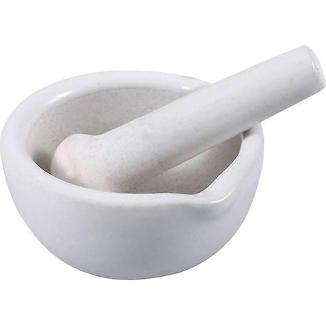 60-mm-forschungsschale Aus Emaille Mit Schleifstab, Forschungsschale, Laborchemikalien-verbrauchsmaterialien (weiß) – Weiß