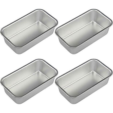 4er-set Antihaftbeschichtete Backbleche Für Toast, Küchenutensilien Und Brotformen (silber) – 12,00 X 7,00 X 3,00 Cm – Silber