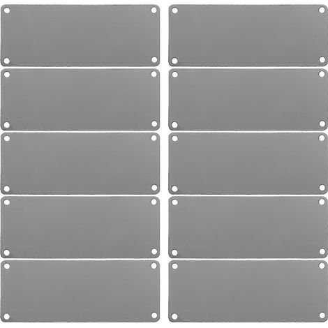 10 Leere Namensschilder Zur Selbstgravur, Multifunktionale Metallschilder – 10,00 X 4,00 X 0,05 Cm