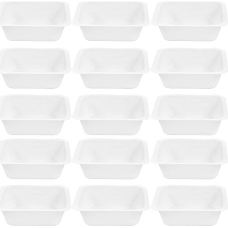 Set Mit 20 Kunststoff-wiegeschalen, Wiegebechern, Laborbedarf – 8 X 8 Cm – Weiß
