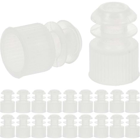 Packung Mit 100 Kunststoffstopfen Für Reagenzgläser Und Flaschen, 12-mm-schraubverschlüsse – 1,20 X 1,20 X 1,20 Cm