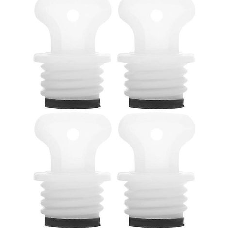 Set Mit 4 Tragbaren Wärmflaschenverschlüssen – 3,50 X 2,50 X 2,50 Cm – Weiß