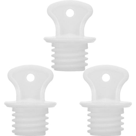 Set Mit 3 Stöpseln Für Wärmflaschen Und Wärmbeutel. – 3,70 X 2,70 X 2,70 Cm – Weiß