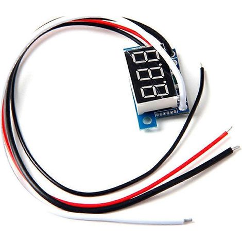 Präzises Digitales Voltmetermodul (dc 4–30 V, 0–10 A) Mit Mikro-led-anzeige (weiße Schrift) – 3,50 X 1,40 X 1,00 Cm – Gelb